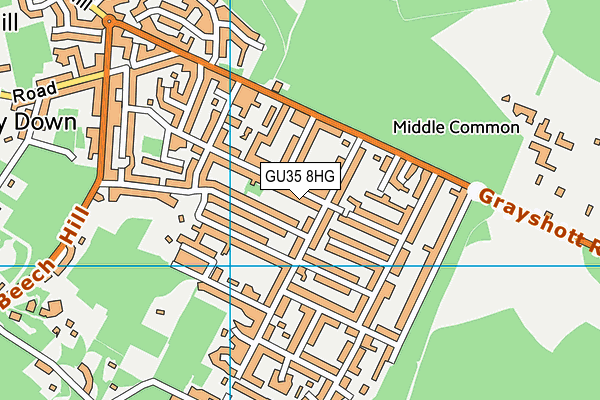 GU35 8HG map - OS VectorMap District (Ordnance Survey)