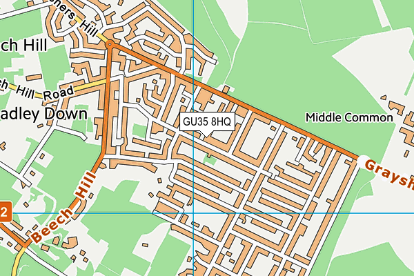 GU35 8HQ map - OS VectorMap District (Ordnance Survey)