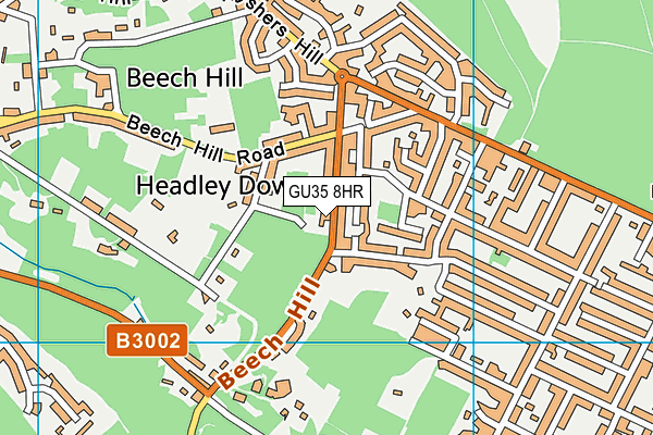 GU35 8HR map - OS VectorMap District (Ordnance Survey)