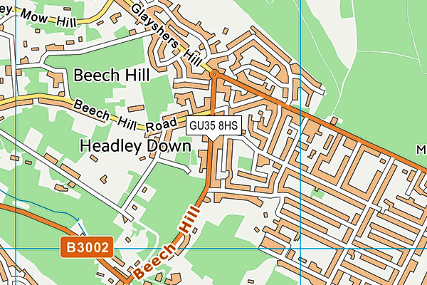 GU35 8HS map - OS VectorMap District (Ordnance Survey)