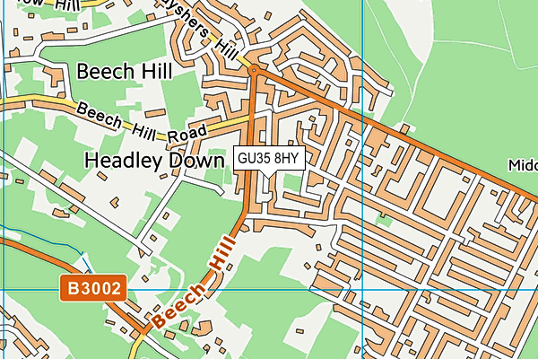 GU35 8HY map - OS VectorMap District (Ordnance Survey)