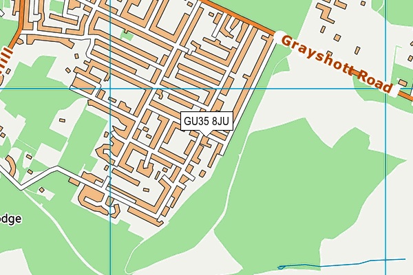 GU35 8JU map - OS VectorMap District (Ordnance Survey)