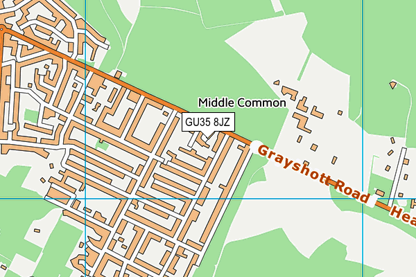 GU35 8JZ map - OS VectorMap District (Ordnance Survey)