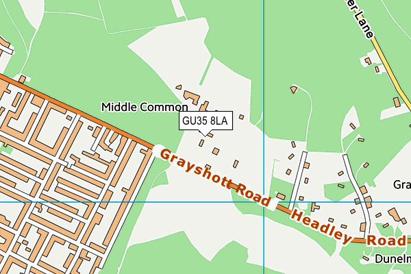 GU35 8LA map - OS VectorMap District (Ordnance Survey)