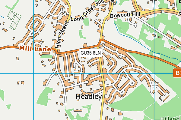 GU35 8LN map - OS VectorMap District (Ordnance Survey)