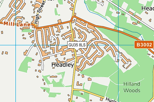 GU35 8LS map - OS VectorMap District (Ordnance Survey)