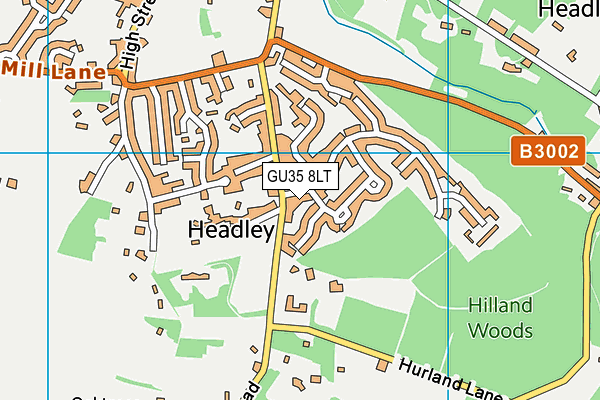 GU35 8LT map - OS VectorMap District (Ordnance Survey)