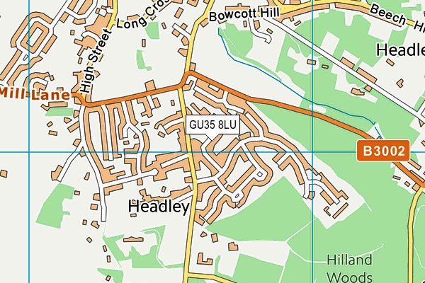 GU35 8LU map - OS VectorMap District (Ordnance Survey)