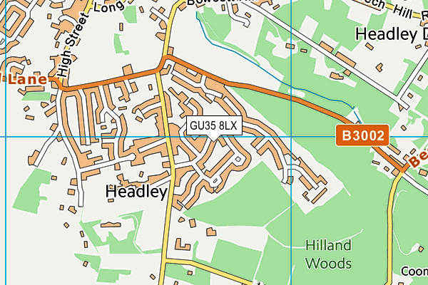 GU35 8LX map - OS VectorMap District (Ordnance Survey)