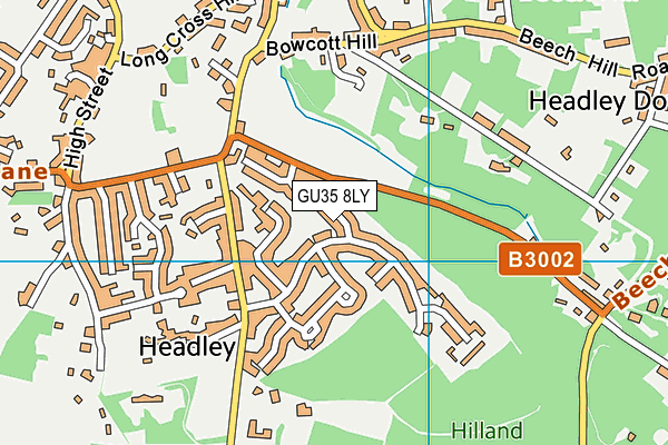 GU35 8LY map - OS VectorMap District (Ordnance Survey)