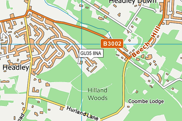 GU35 8NA map - OS VectorMap District (Ordnance Survey)