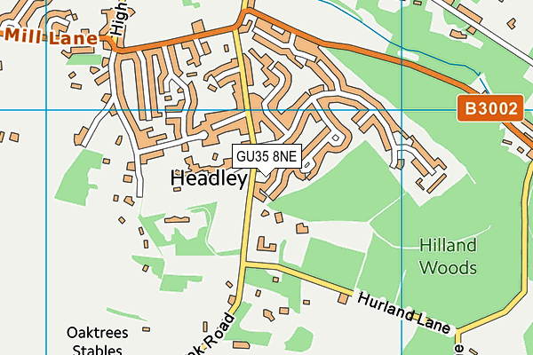 GU35 8NE map - OS VectorMap District (Ordnance Survey)