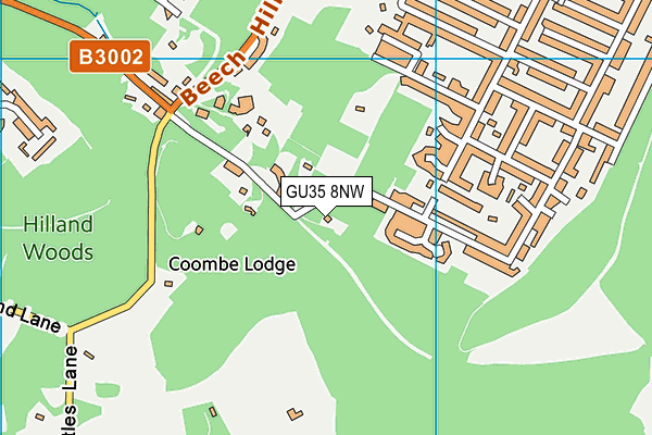 GU35 8NW map - OS VectorMap District (Ordnance Survey)