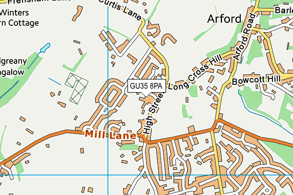 GU35 8PA map - OS VectorMap District (Ordnance Survey)