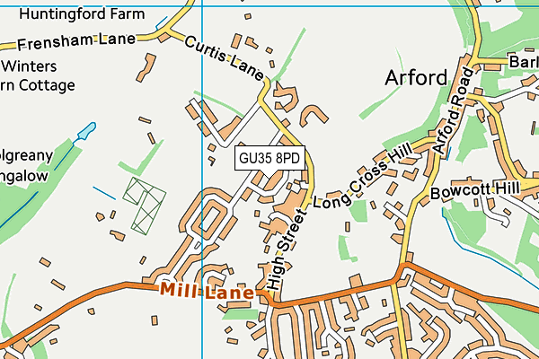 GU35 8PD map - OS VectorMap District (Ordnance Survey)