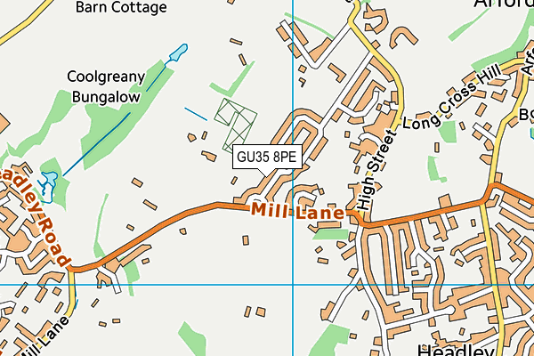 GU35 8PE map - OS VectorMap District (Ordnance Survey)