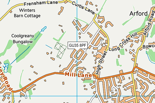 GU35 8PF map - OS VectorMap District (Ordnance Survey)