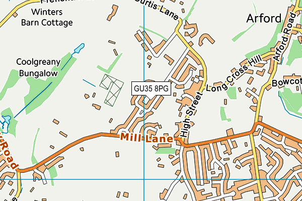 GU35 8PG map - OS VectorMap District (Ordnance Survey)
