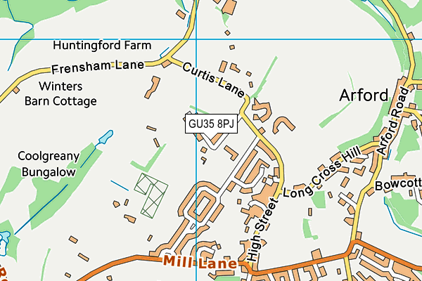 GU35 8PJ map - OS VectorMap District (Ordnance Survey)