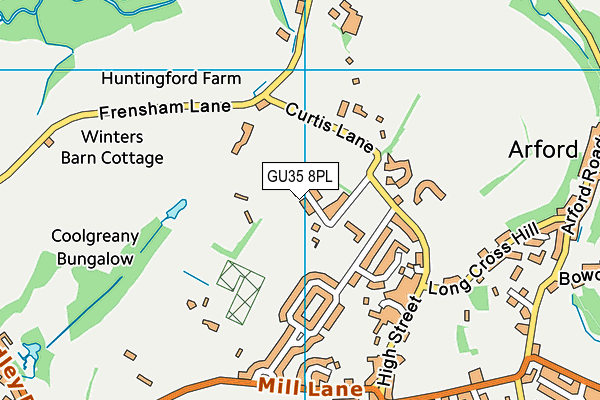 GU35 8PL map - OS VectorMap District (Ordnance Survey)