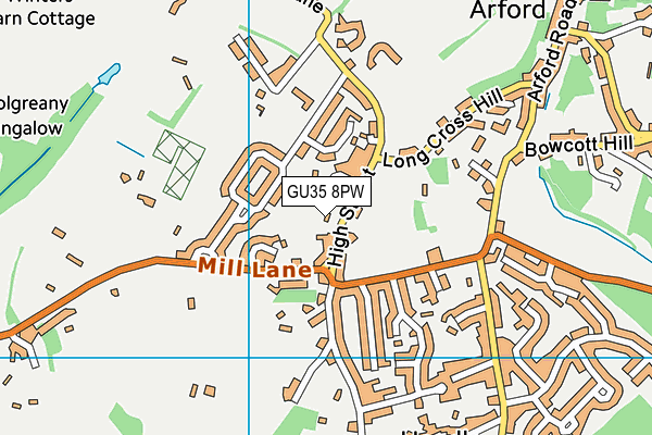 GU35 8PW map - OS VectorMap District (Ordnance Survey)