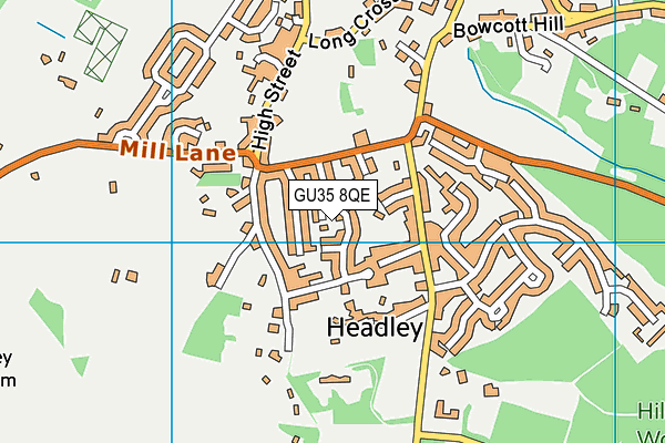 GU35 8QE map - OS VectorMap District (Ordnance Survey)