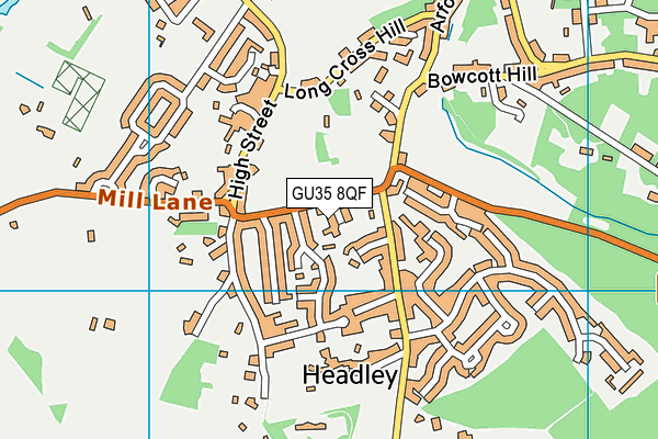 GU35 8QF map - OS VectorMap District (Ordnance Survey)