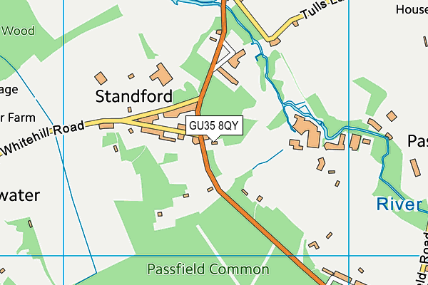 GU35 8QY map - OS VectorMap District (Ordnance Survey)