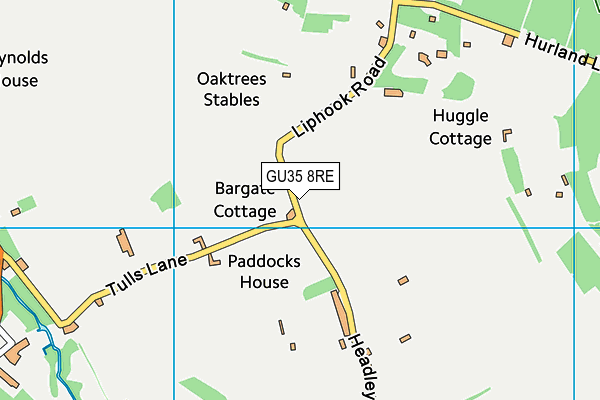 GU35 8RE map - OS VectorMap District (Ordnance Survey)