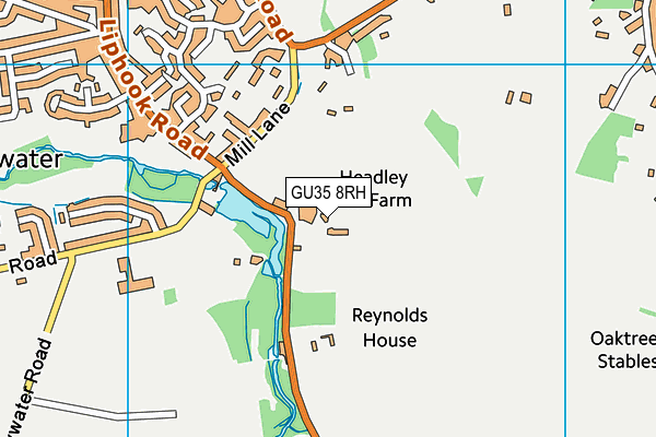 GU35 8RH map - OS VectorMap District (Ordnance Survey)