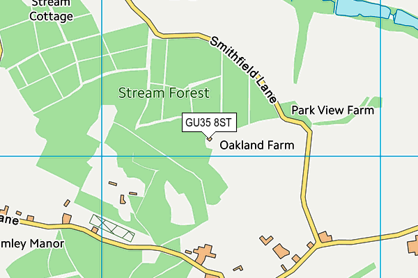 GU35 8ST map - OS VectorMap District (Ordnance Survey)