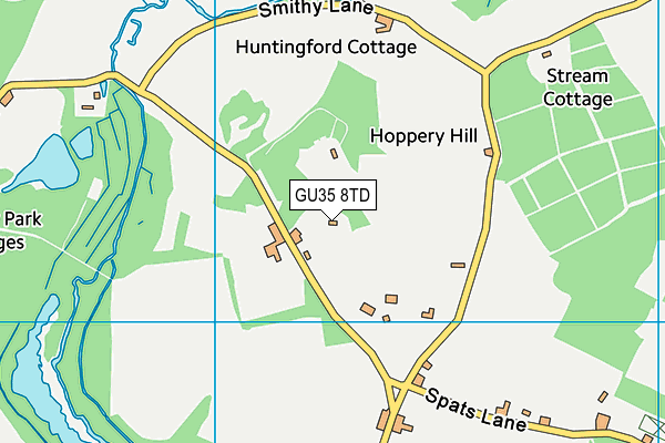 GU35 8TD map - OS VectorMap District (Ordnance Survey)