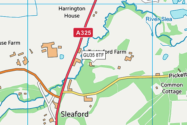 GU35 8TF map - OS VectorMap District (Ordnance Survey)