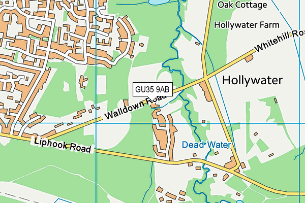 GU35 9AB map - OS VectorMap District (Ordnance Survey)
