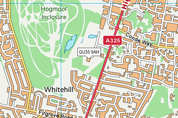 GU35 9AH map - OS VectorMap District (Ordnance Survey)