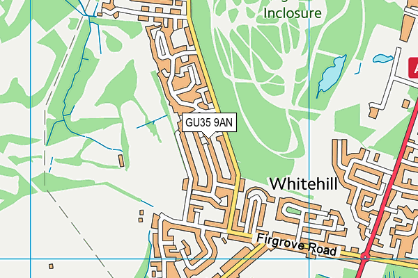 GU35 9AN map - OS VectorMap District (Ordnance Survey)