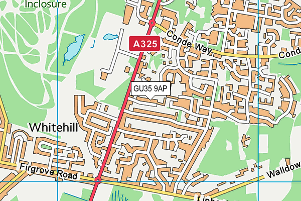 GU35 9AP map - OS VectorMap District (Ordnance Survey)