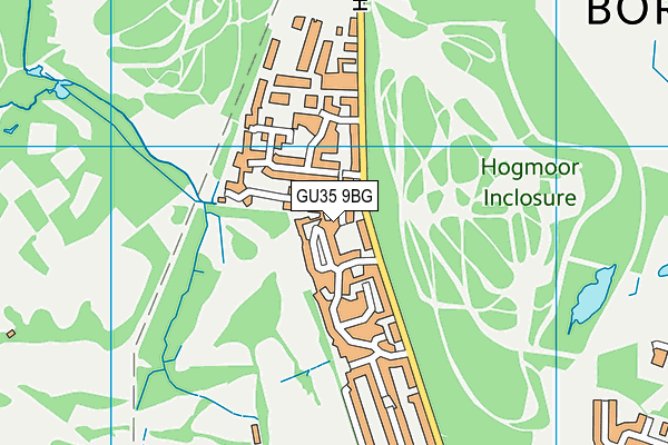 GU35 9BG map - OS VectorMap District (Ordnance Survey)