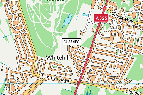 GU35 9BS map - OS VectorMap District (Ordnance Survey)