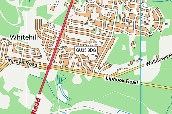 GU35 9DG map - OS VectorMap District (Ordnance Survey)