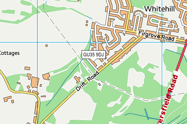 GU35 9DJ map - OS VectorMap District (Ordnance Survey)