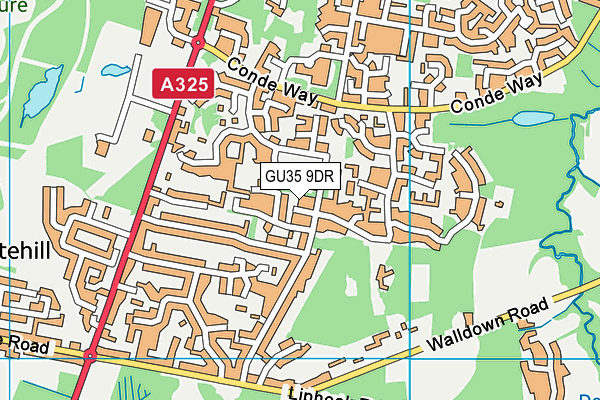 GU35 9DR map - OS VectorMap District (Ordnance Survey)