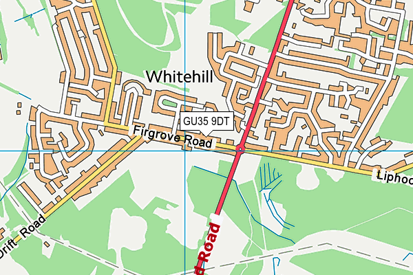 GU35 9DT map - OS VectorMap District (Ordnance Survey)