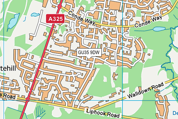 GU35 9DW map - OS VectorMap District (Ordnance Survey)