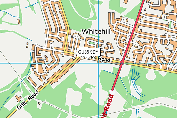 GU35 9DY map - OS VectorMap District (Ordnance Survey)