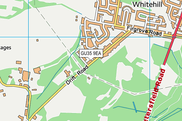 GU35 9EA map - OS VectorMap District (Ordnance Survey)