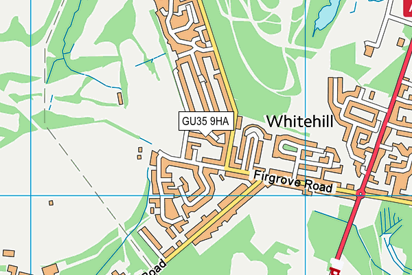 GU35 9HA map - OS VectorMap District (Ordnance Survey)
