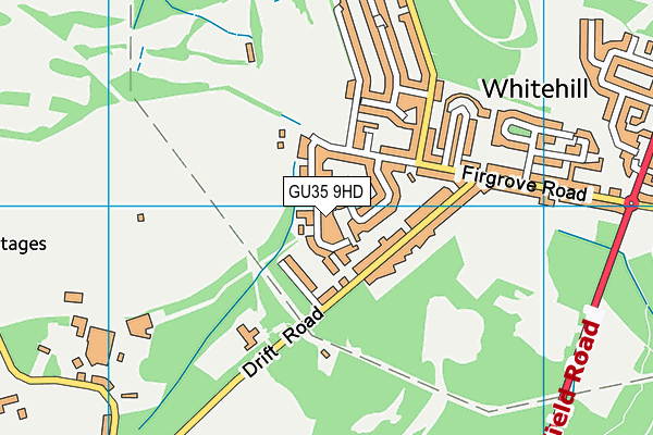 GU35 9HD map - OS VectorMap District (Ordnance Survey)