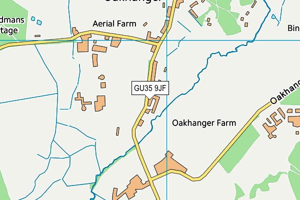 GU35 9JF map - OS VectorMap District (Ordnance Survey)