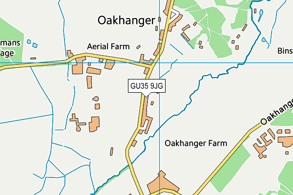 GU35 9JG map - OS VectorMap District (Ordnance Survey)